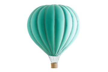 bright turquoise balloon on white background
