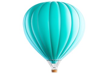 Obraz premium bright turquoise balloon on white background