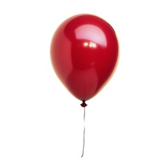 berry red balloon on white background
