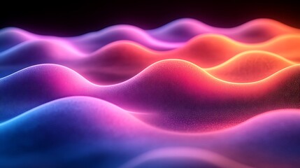 Obraz premium Abstract Neon Wavescape 