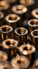 Close-up View of Metallic Connector Pins Showcasing Precision and Craftsmanship in Electronic Components