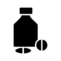Pill jar icon template