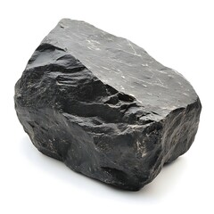 stone basalt isolated on white