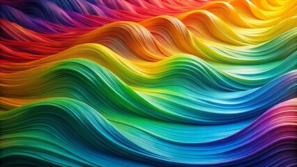 Obraz premium Minimalist Abstract Rainbow Wave Texture Background Banner Flyer