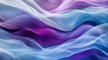 Obraz premium Abstract Purple, Blue, and White Wave Background Seamless Flowing Fabric Texture for Design