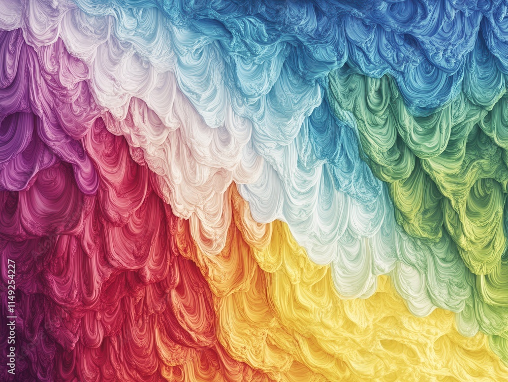 Poster abstract rainbow swirl texture vibrant colorful wave pattern background for design