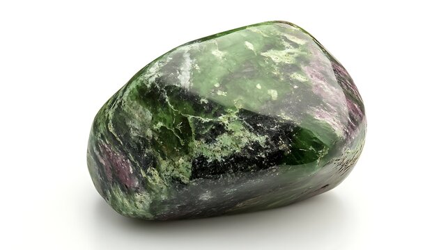 stone zoisite isolated on white