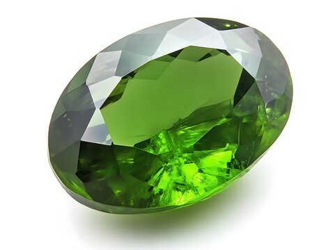 stone diopside isolated on white