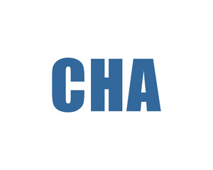 CHA logo design vector template. CHA