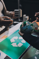 Carbon offset price report CO2 emission. Future growth Net zero waste in ESG ethical SME office...