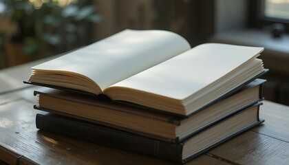 open book with blank pages