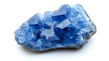 crystal sapphire stone isolated on white