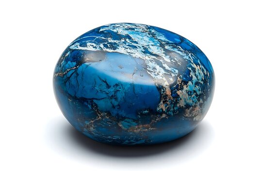 stone azurite isolated on white