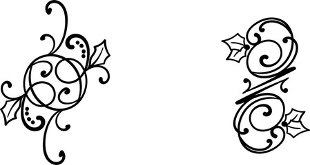 Pack of christmas decorative elements