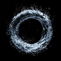 Abstract Water Circle: A Splash of Serenity