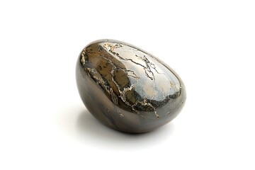 crystal pyrite stone isolated on white