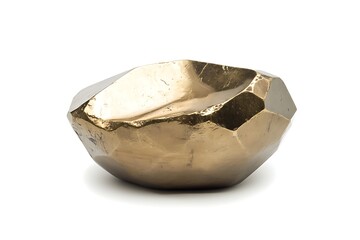 Obraz premium crystal pyrite stone isolated on white