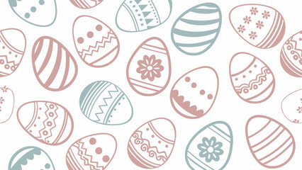 Simple Easter Egg Pattern with Dotted Design