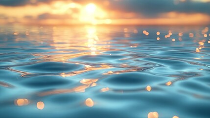 Serene Mint Green Water Surface with Gentle Ripples