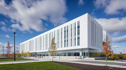 Modern hospital isolation ward exterior showcasing advanced medical facilities and compassionate care, emphasizing the importance of health infrastructure in safeguarding public well-being.