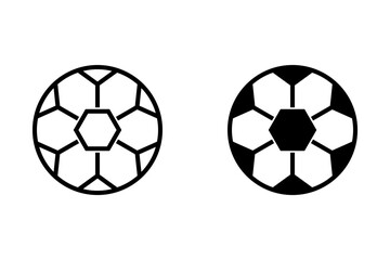 Obraz premium football or soccer ball icon set in different styles on white background