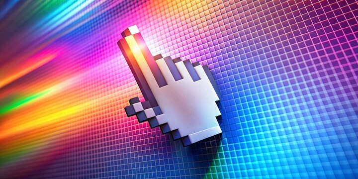 Minimalist Hand Cursor: Simple Digital Interaction Concept