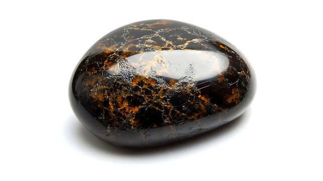 crystal tektite stone isolated on white