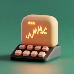 modern trading terminal with glowing graph and buttons, symbolizing success