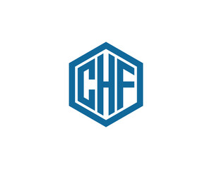 CHF Logo design vector template. CHF
