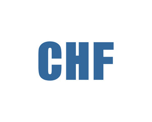 CHF Logo design vector template. CHF