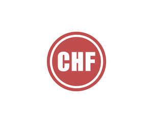 CHF Logo design vector template. CHF