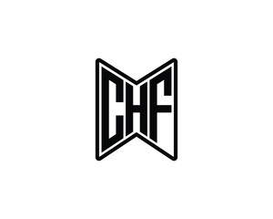 CHF Logo design vector template. CHF