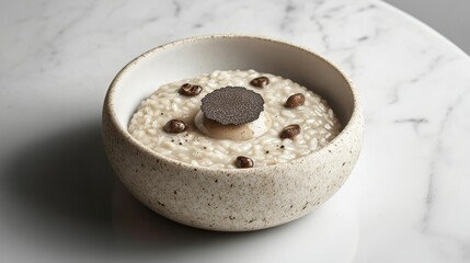 Creamy Risotto with Truffle, Coffee Beans, and Culinary Elegance