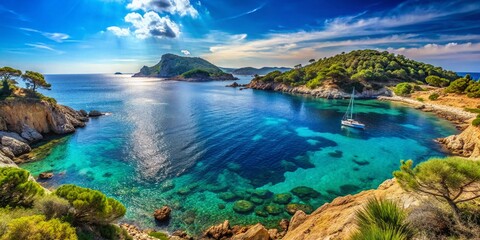 Minimalist Mediterranean Seascape: Port-Cros Island, France