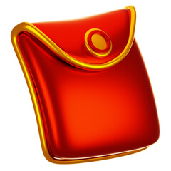 3d rendering chinese envelope icon. Chinese new year icon concept