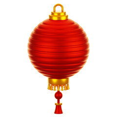 3d rendering chinese lantern icon. Chinese new year icon concept