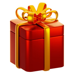 3d rendering gift box icon. Chinese new year icon concept