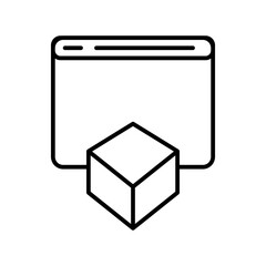 3d line icon