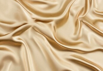 光沢のある金色の生地がゆったりと広がっている様子