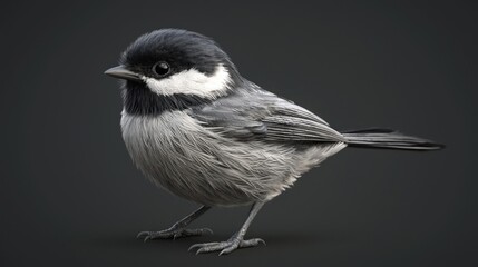 Detailed Close-up of a Full Body Bird on a Dark Background Highlighting Its Feathers and Unique Features