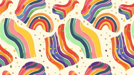 Rainbow dream pattern wallpaper