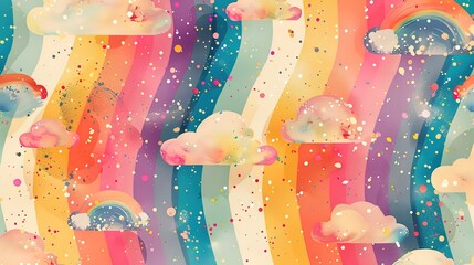 Rainbow dream pattern wallpaper