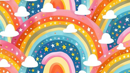 Obraz premium Rainbow dream pattern wallpaper