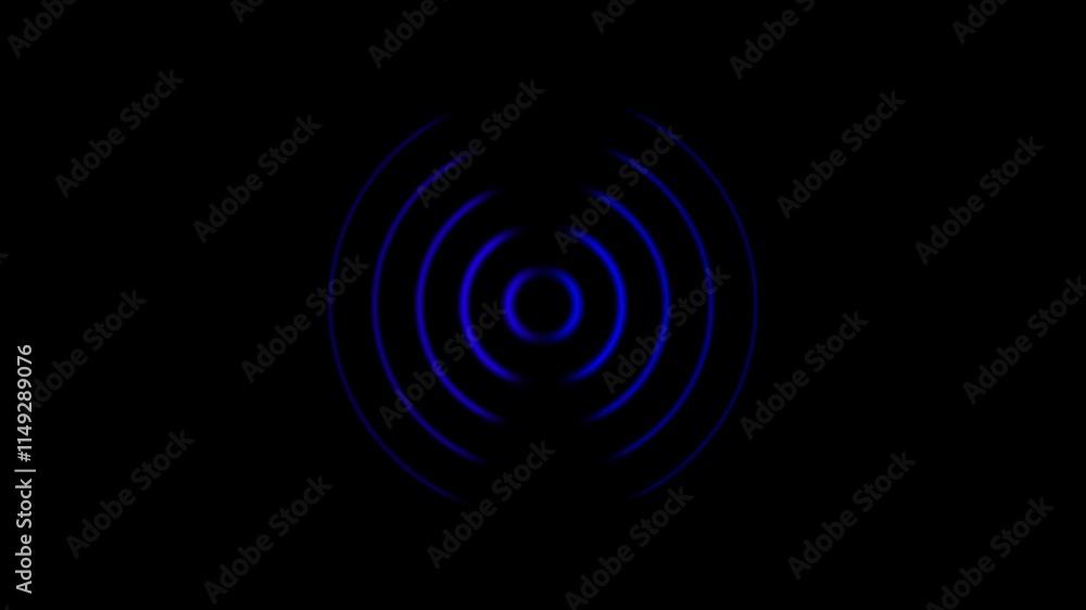 Poster radio waves signal animated background. radio waves looping background animation. hud radar screen a
