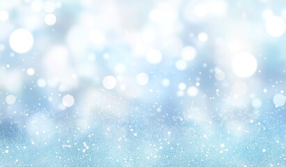 Abstract Blue Holiday Background with Scattered Lights and Text Space for Christmas, New Year Celebrations