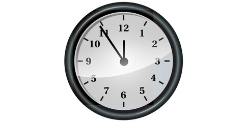 Time Management Clock New Year Concept Vector Illustration.	