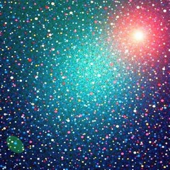 Obraz premium Speckled background with a single bright spot, decorative, colors, bright