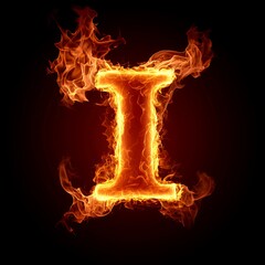 Fiery Letter I: A Blazing Alphabet