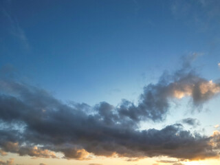 Gorgeous View of Dramatic Sunset Sky and Clouds over England GB