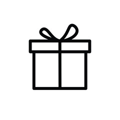 Gift box icon design template. Trendy style, vector
